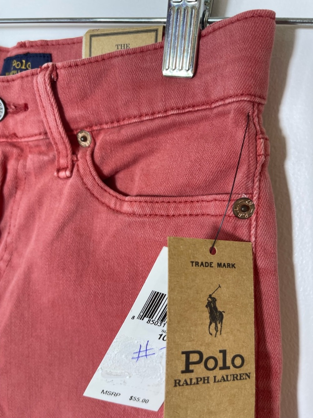 Ralph Lauren Boy’s Red Denim Shorts size 10 NWT - Picture 7 of 14